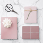 Feuille De Papier Cadeau Ensemble de 3 dégradés modernes rose mauve poussié<br><div class="desc">Feuilles de papier d'emballage élégantes et simples en 3 sets. Un dégradé avec deux couleurs unies supplémentaires dans des nuances de rose,  poussiéreux et mauve.</div>