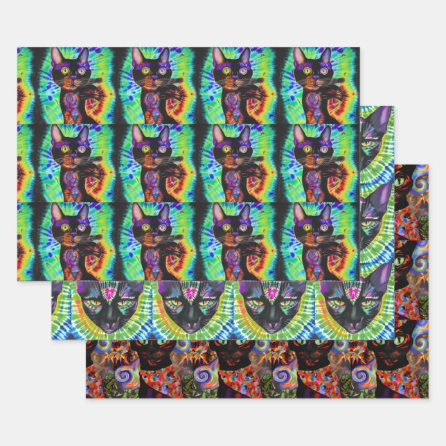 Feuille De Papier Cadeau Ensemble de 3 enveloppes-cadeaux Cool d'Halloween (Lot)