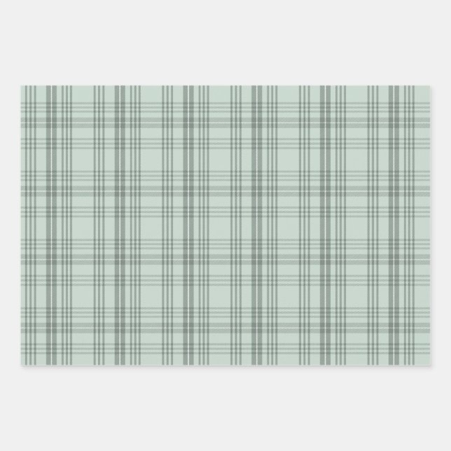 Feuille De Papier Cadeau Ensemble d'enveloppes Cadeau Tartan (Devant)