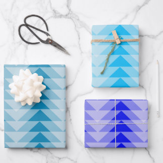 Feuille De Papier Cadeau Ensemble d'enveloppes cadeaux - Triangles superpos