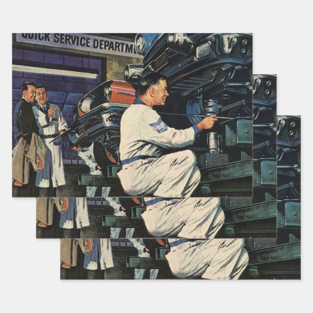 Feuille De Papier Cadeau Entreprise de réparation de voitures anciennes Ser (Lot)