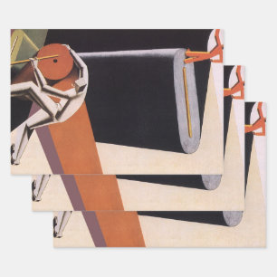 Feuille De Papier Cadeau Entreprise vintage, tissus et textiles Art Déco