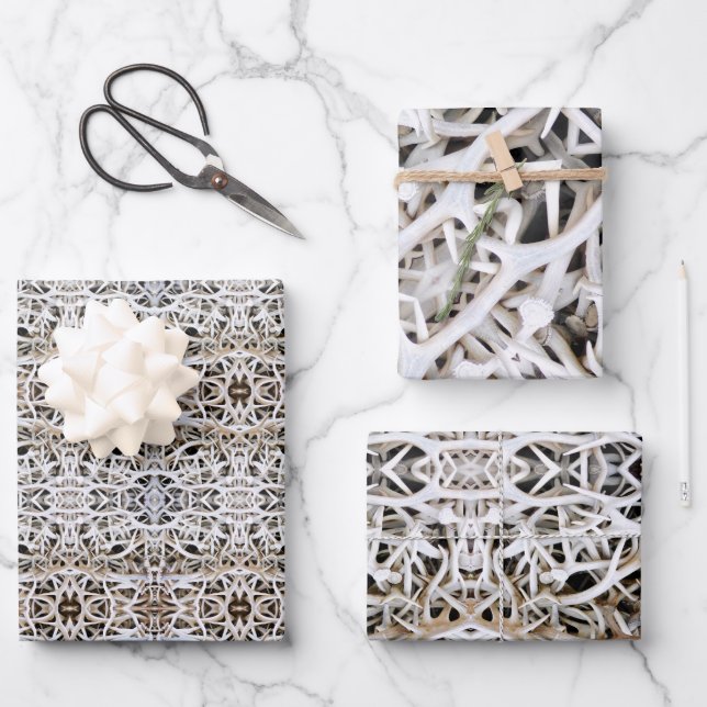 Feuille De Papier Cadeau Enveloppe-Cadeau Antlers de Yellowstone Elk (Recto)