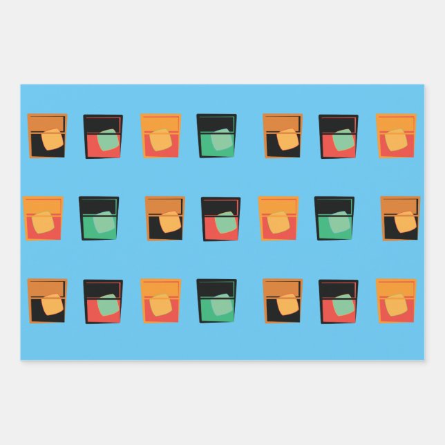 Feuille De Papier Cadeau Enveloppe cadeau - Bourbon Aficionado 3 Designs (Devant 3)