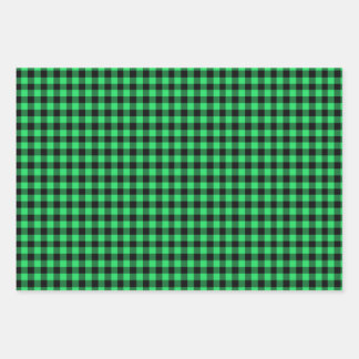 Feuille De Papier Cadeau Enveloppe cadeau de Buffalo Plaid en 3 couleurs Ro