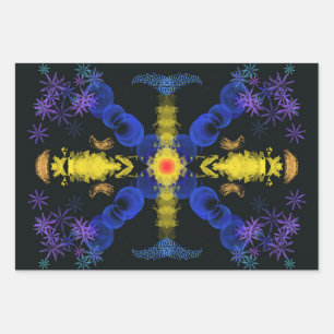 Feuille De Papier Cadeau Enveloppe cadeau de fleurs Abstraites