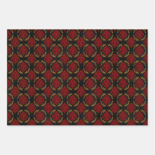 Feuille De Papier Cadeau Enveloppe cadeau gothique Crimson
