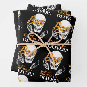 Feuille De Papier Cadeau Enveloppe cadeau Halloween éffrayante