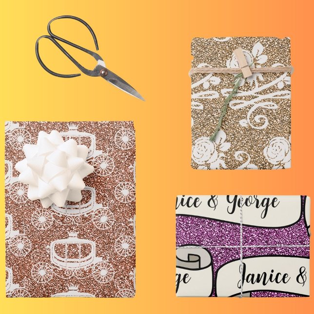 Feuille De Papier Cadeau Enveloppe cadeau mariage personnalisée (Wedding paper)