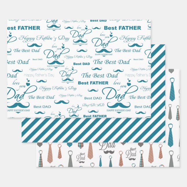Feuille De Papier Cadeau Enveloppe cadeau papa Dapper (Lot)
