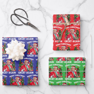 Feuille De Papier Cadeau Enveloppe cadeau Père Noël Trump