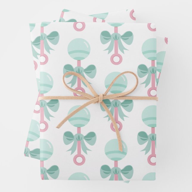 Feuille De Papier Cadeau Enveloppe Cadeau pour bébé doux (En situation)