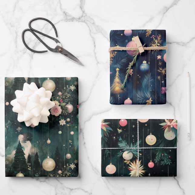 Feuille De Papier Cadeau Enveloppe cadeau rétro glamour (Recto)