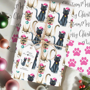 Feuille De Papier Cadeau Enveloppement cadeau Amoureux des chats unique