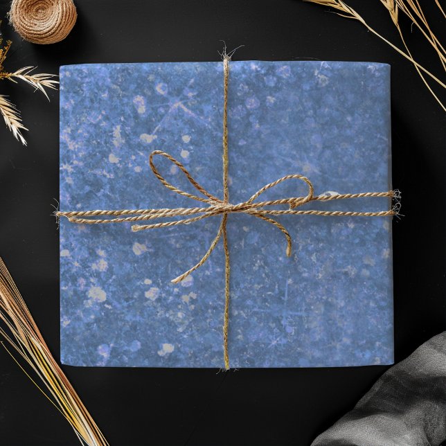 Feuille De Papier Cadeau Éperche Parties scintillant Bleue Luxe (Créateur téléchargé)