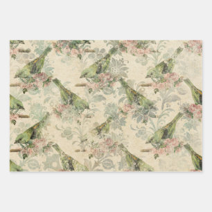 Feuille De Papier Cadeau Ephémérite Birds Series Design Five