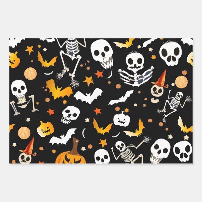 Feuille De Papier Cadeau Especial Halloween (Devant)