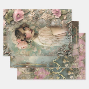 Feuille De Papier Cadeau Esthétique Art Déco Découpage Lourds