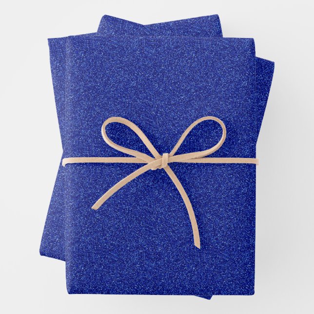 Feuille De Papier Cadeau Étincelle bleue (En situation)