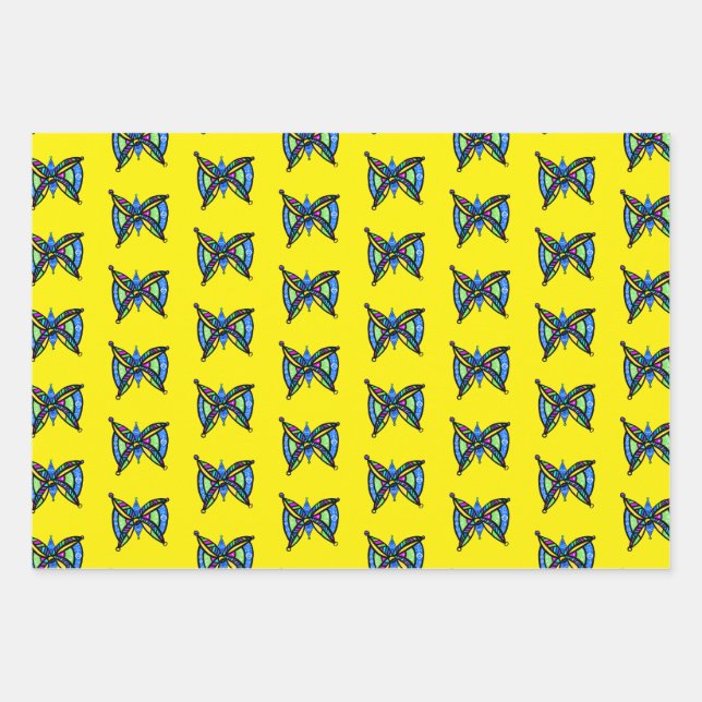 Feuille De Papier Cadeau Étoile de David -  (Devant)