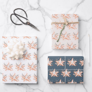 Feuille De Papier Cadeau Étoile de mer mignonne