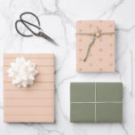 Feuille De Papier Cadeau Étoiles alignées pastel doux<br><div class="desc">Étoiles alignées pastel doux</div>