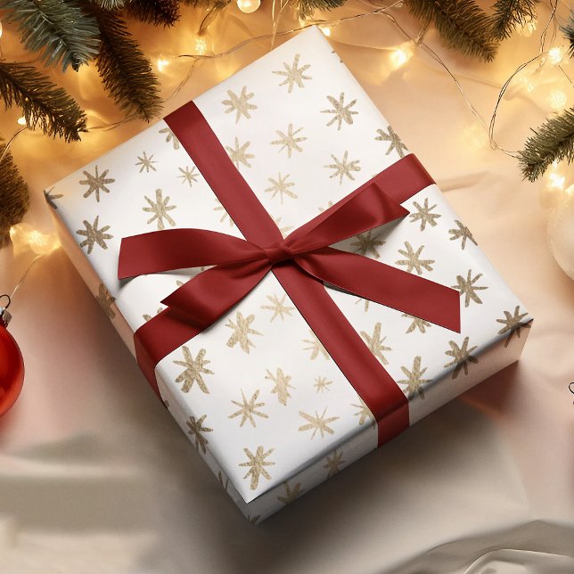 Feuille De Papier Cadeau étoiles métalliques - or (Créateur téléchargé)