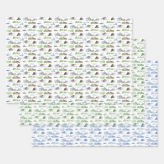 Feuille De Papier Cadeau Extinct Animal Toile Wrapping Paper