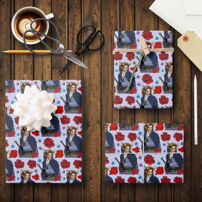 Feuille De Papier Cadeau Faune cornu Fae Fantastique  (Créateur téléchargé)