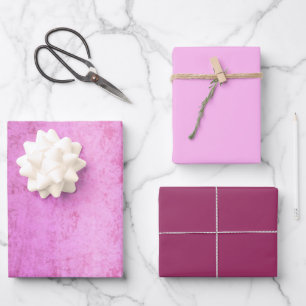 Feuille De Papier Cadeau Faux éclat de velours rose