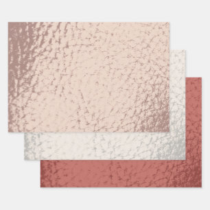 Feuille De Papier Cadeau Faux Leather Mix design - Rose