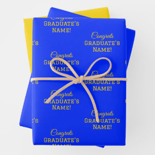 Feuille De Papier Cadeau Félicats Personnalisés Nom du diplômé ! Grande imp