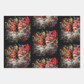 Feuille De Papier Cadeau Festive Elflike Santas