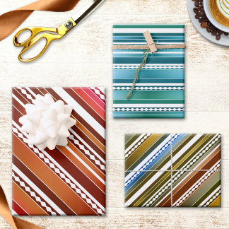 Feuille De Papier Cadeau Festive moderne Abstrait Motif rayé
