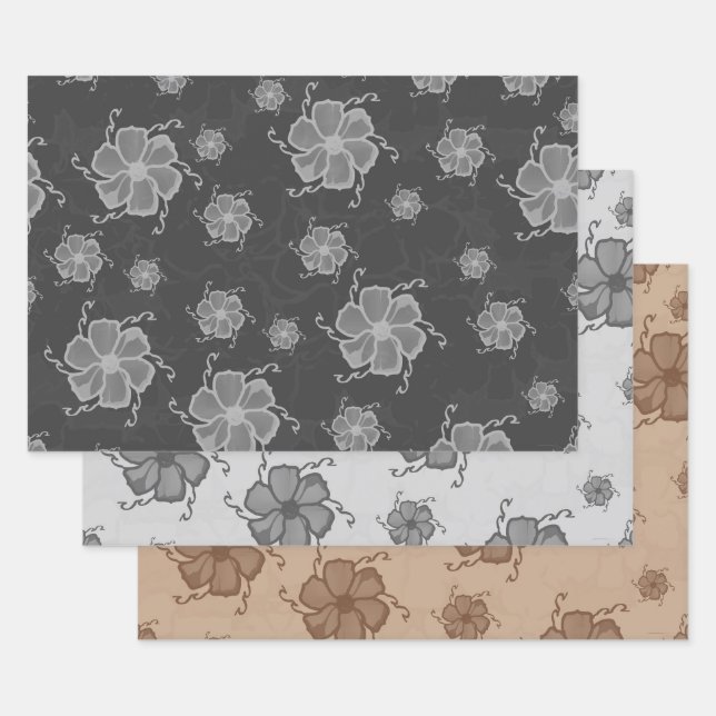 Feuille De Papier Cadeau Festive Tropics Floral Gift Wrap BGB (Lot)