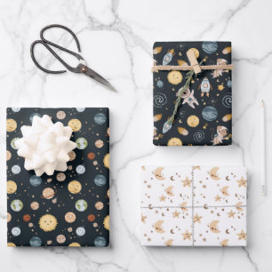 Feuille De Papier Cadeau Fête d'anniversaire ludique pour enfants sur le th