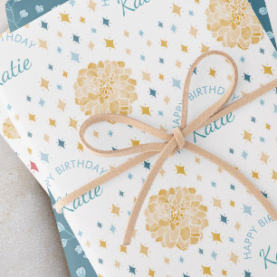 Feuille De Papier Cadeau Fête d'anniversaire personnalisée Disco Escargot J