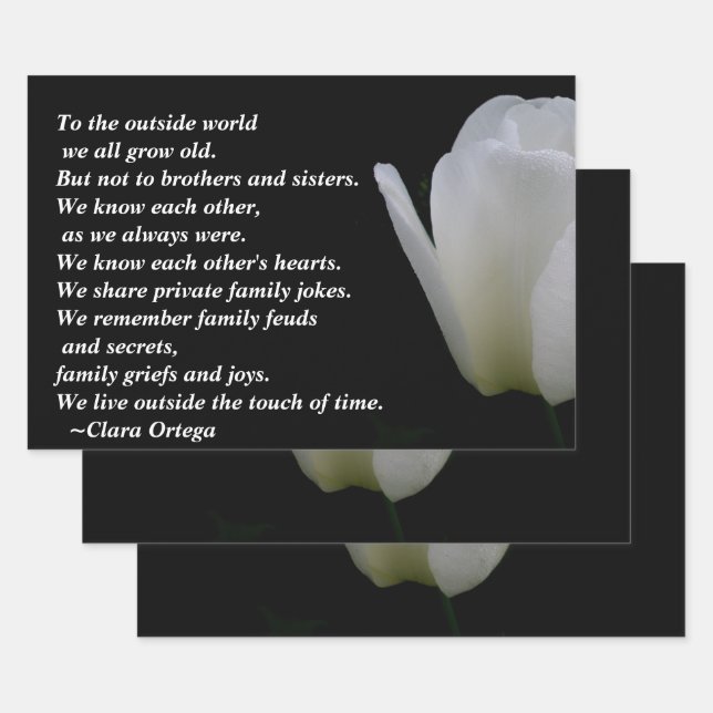 Feuille De Papier Cadeau Fête de frère / soeur (Lot)