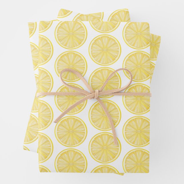 Feuille De Papier Cadeau Fête de la Côte d'Amalfi à la tranche de citron (En situation)