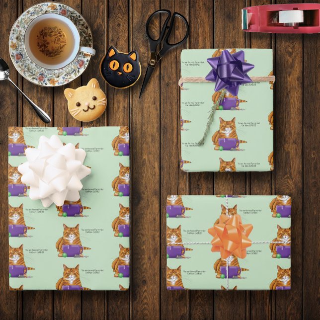 Feuille De Papier Cadeau Fête de la mère de la mère du meilleur chat (Créateur téléchargé)
