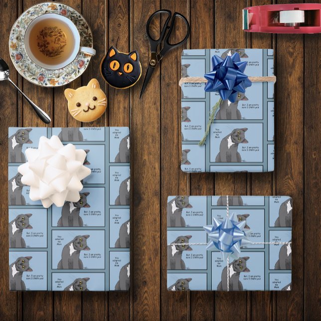 Feuille De Papier Cadeau Fête de la mère de l'adoption (Créateur téléchargé)