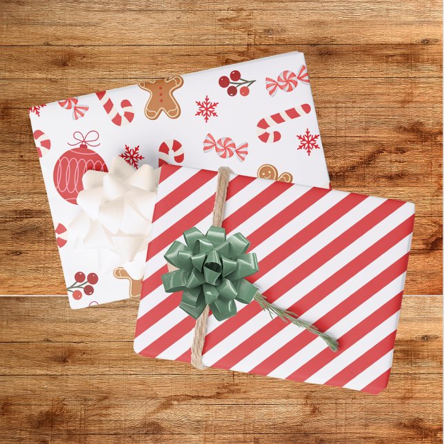 Feuille De Papier Cadeau Fête de Noël Rouge (Créateur téléchargé)