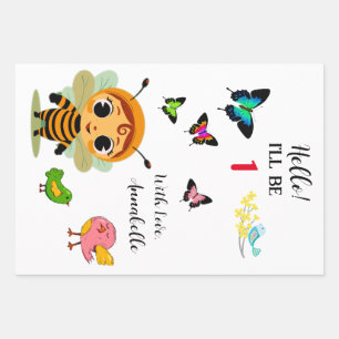 Feuille De Papier Cadeau Fête des enfants de Garden Party