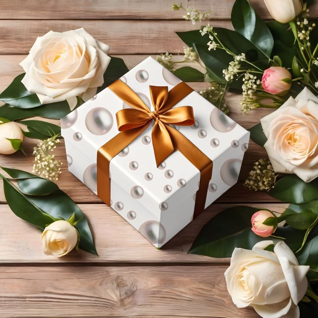 Feuille De Papier Cadeau Fête des mariées Perles et poursuites (Créateur téléchargé)