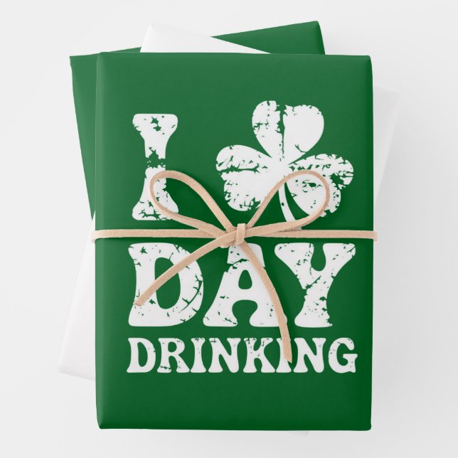 Feuille De Papier Cadeau Fête drôle de la Saint-Patrick Boisson drôle de la (En situation)