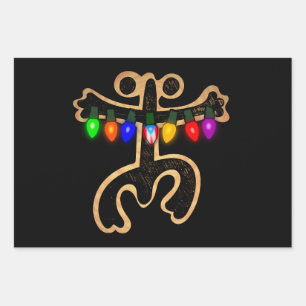 Feuille De Papier Cadeau Fête festive de Noël Coquí Taíno de Porto Rico