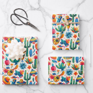 Feuille De Papier Cadeau Fête mexicaine en carrelage cool