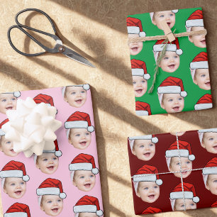 Feuille De Papier Cadeau Fête personnalisée Noël de chapeau de Père Noël