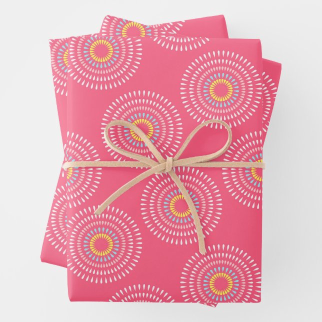 Feuille De Papier Cadeau Feu d'artifice Japonais Cherry (En situation)