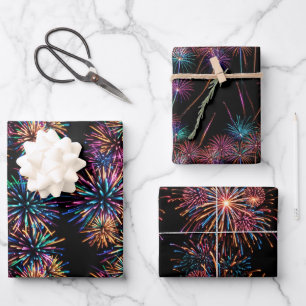Feuille De Papier Cadeau Feu de Neon